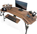EUREKA ERGONOMIC 72ft Wing-Shaped Gaming Desk - Large Surface & LED
