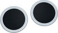 Kuryakyn 7376 Chrome Rear Speaker Accents for Harley-Davidson - Bold
