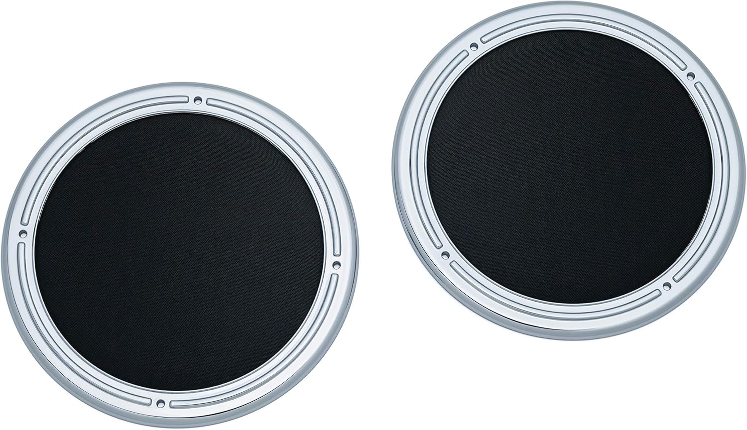 Kuryakyn 7376 Chrome Rear Speaker Accents for Harley Bikes
