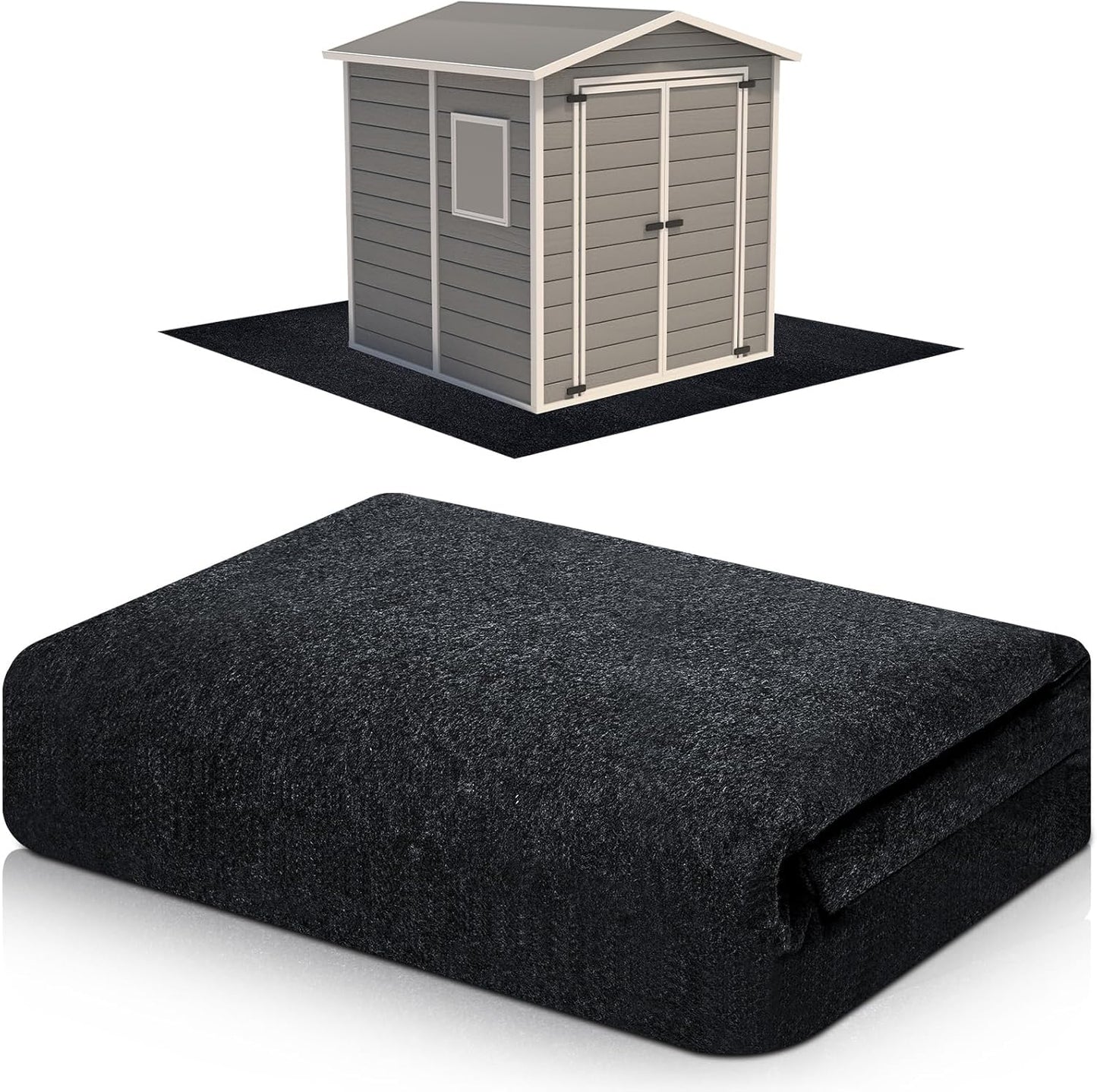 Haull Waterproof Outdoor Storage Shed Mat, 10x10 ft, Durable