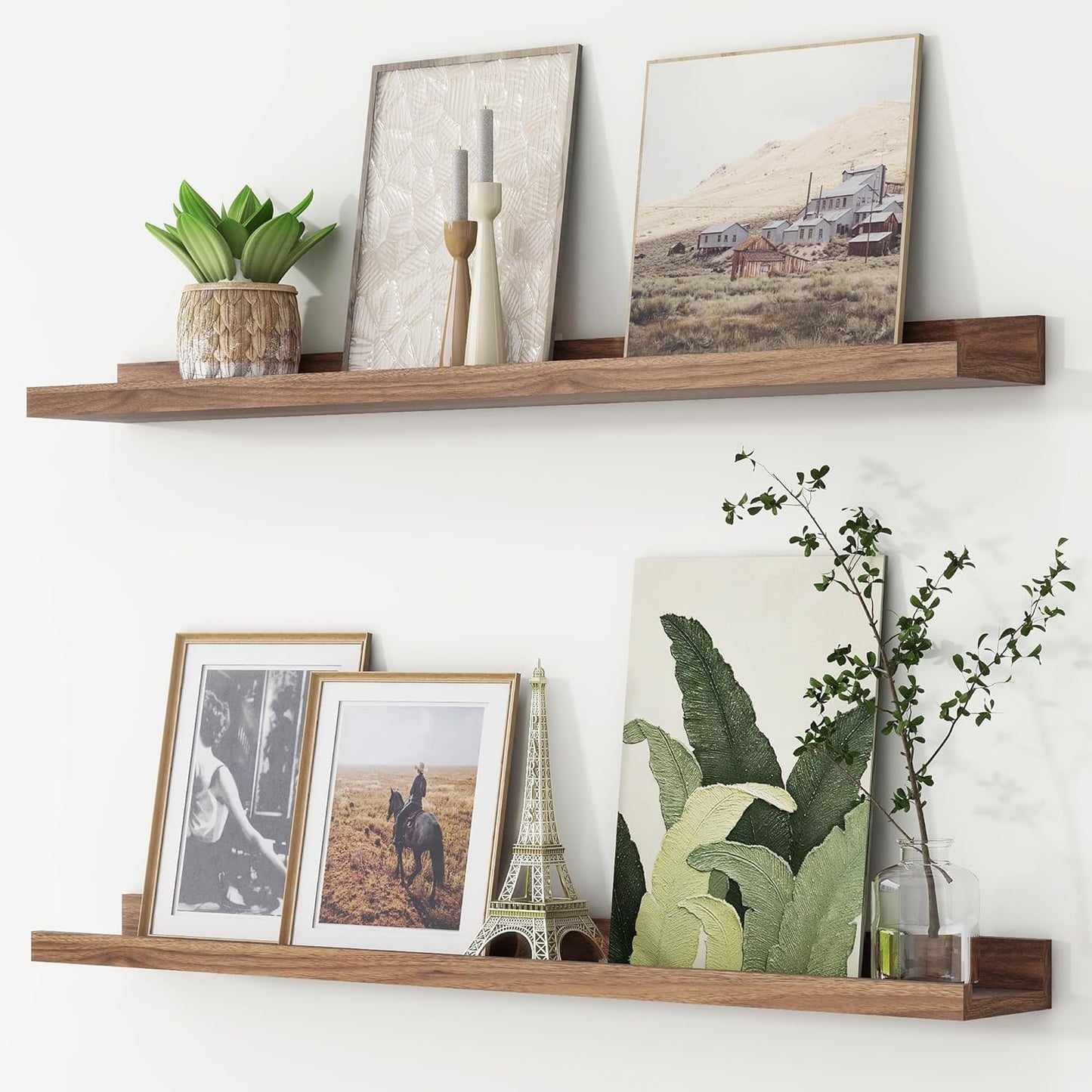 Picture Ledge Shelf Set of 2, 36in Floating Shelves for Kids