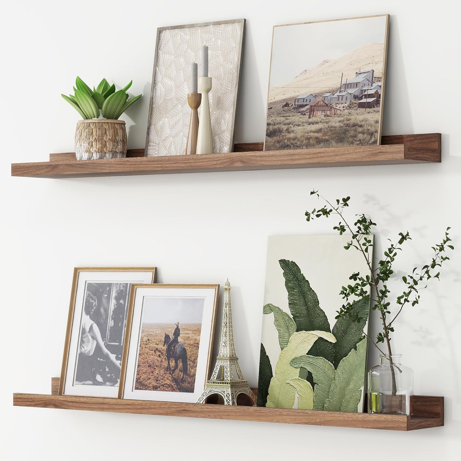 Picture Ledge Shelf Set of 2, 36in Floating Shelves for Kids