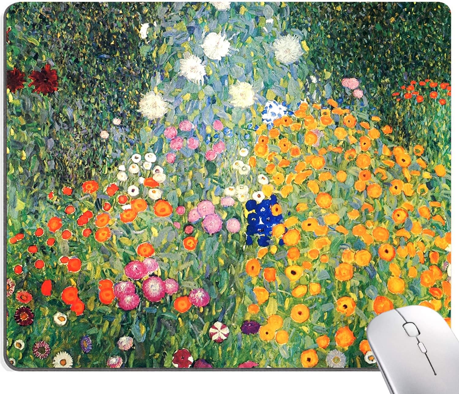 Gustav Klimt Floral Mouse Pad - Non-Slip & Waterproof