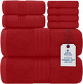 DAN RIVER 8 PC Luxury Bath Towels Set - Soft, Highly Absorbent