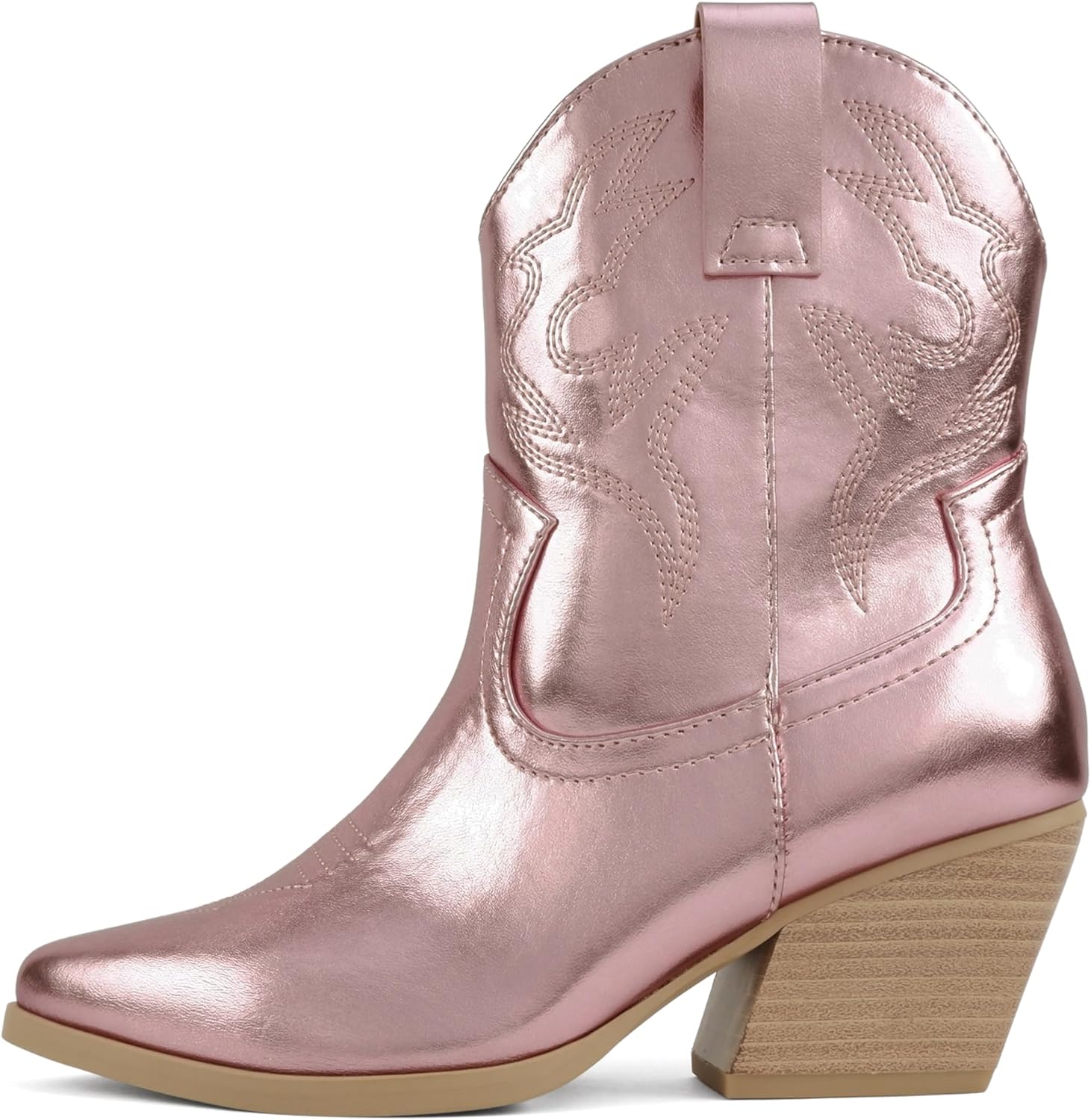 Soda BLAZING Women Western Bootie with Low Heel for Comfort