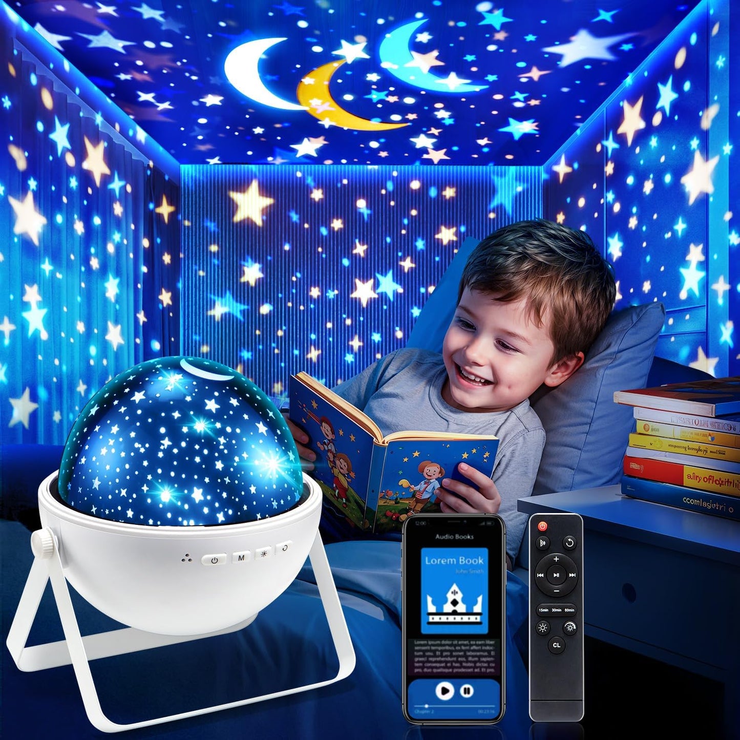 HiFi Bluetooth Star Projector for Kids