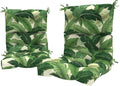 Outdoor Seat/Back Chair Cushion Set - Tufted High Back Patio Cushions