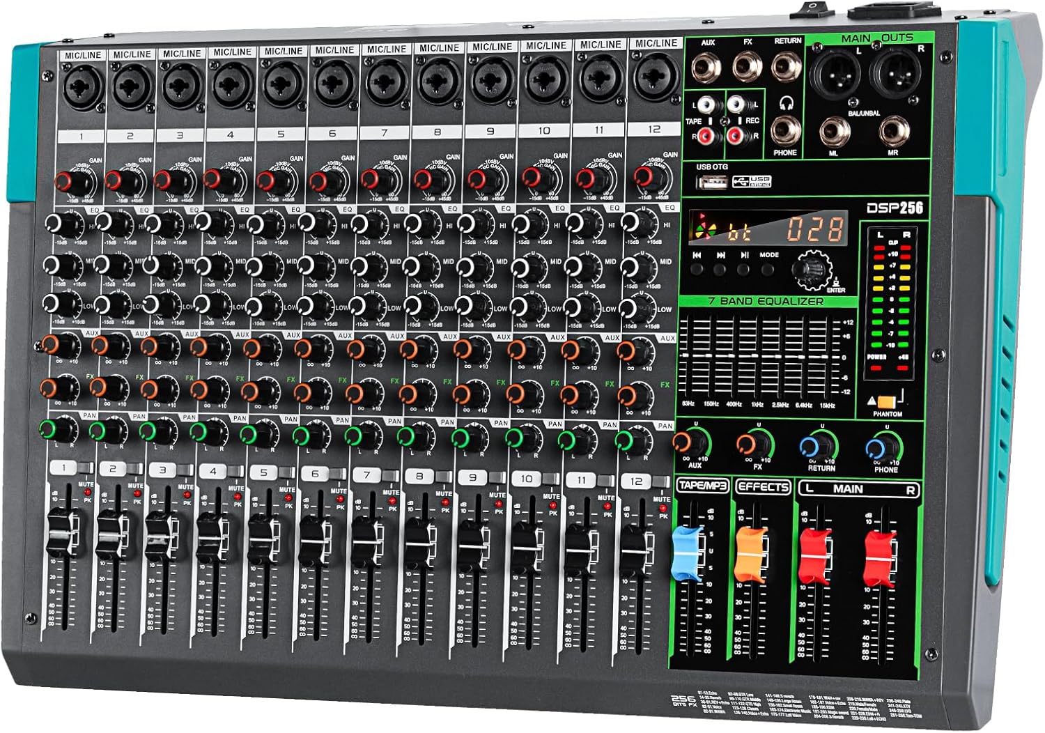 Depusheng PA12 Professional Audio Mixer for Versatile Use