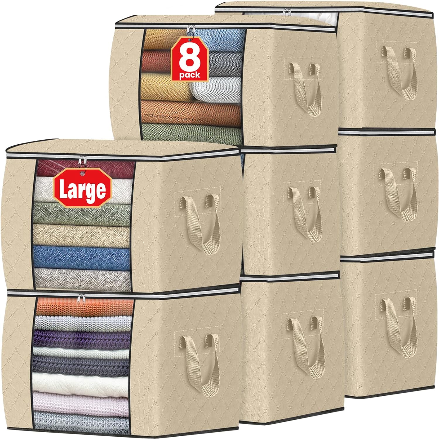 Fab totes 24 Gallons Clothes Storage Bags for Organizing Needs