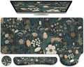 iCasso 4in1 Floral Desk Mat - Big Mousepad with Wrist Rest