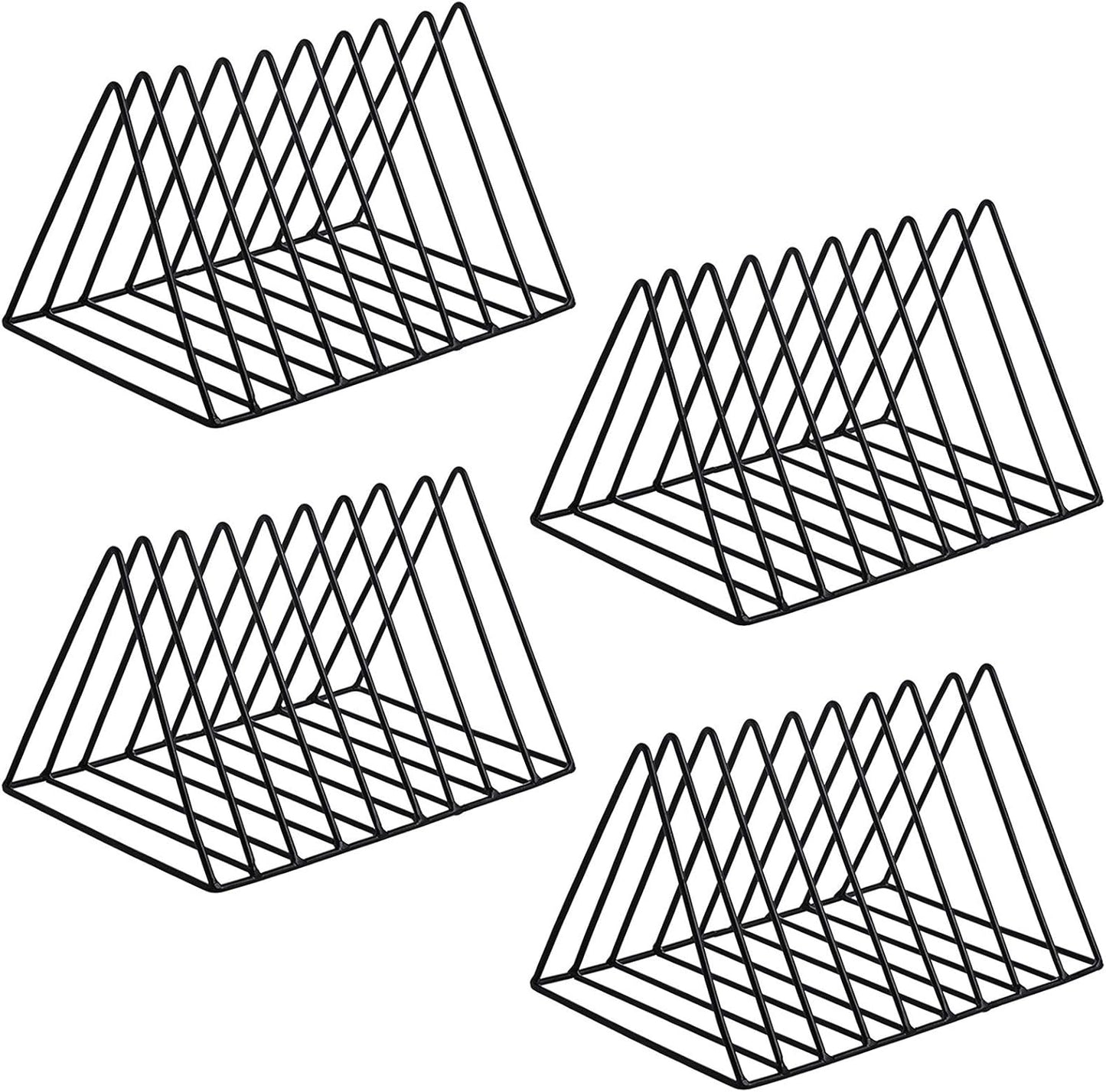 4 Pack Triangle File Storage Holder Racks for Office Organization