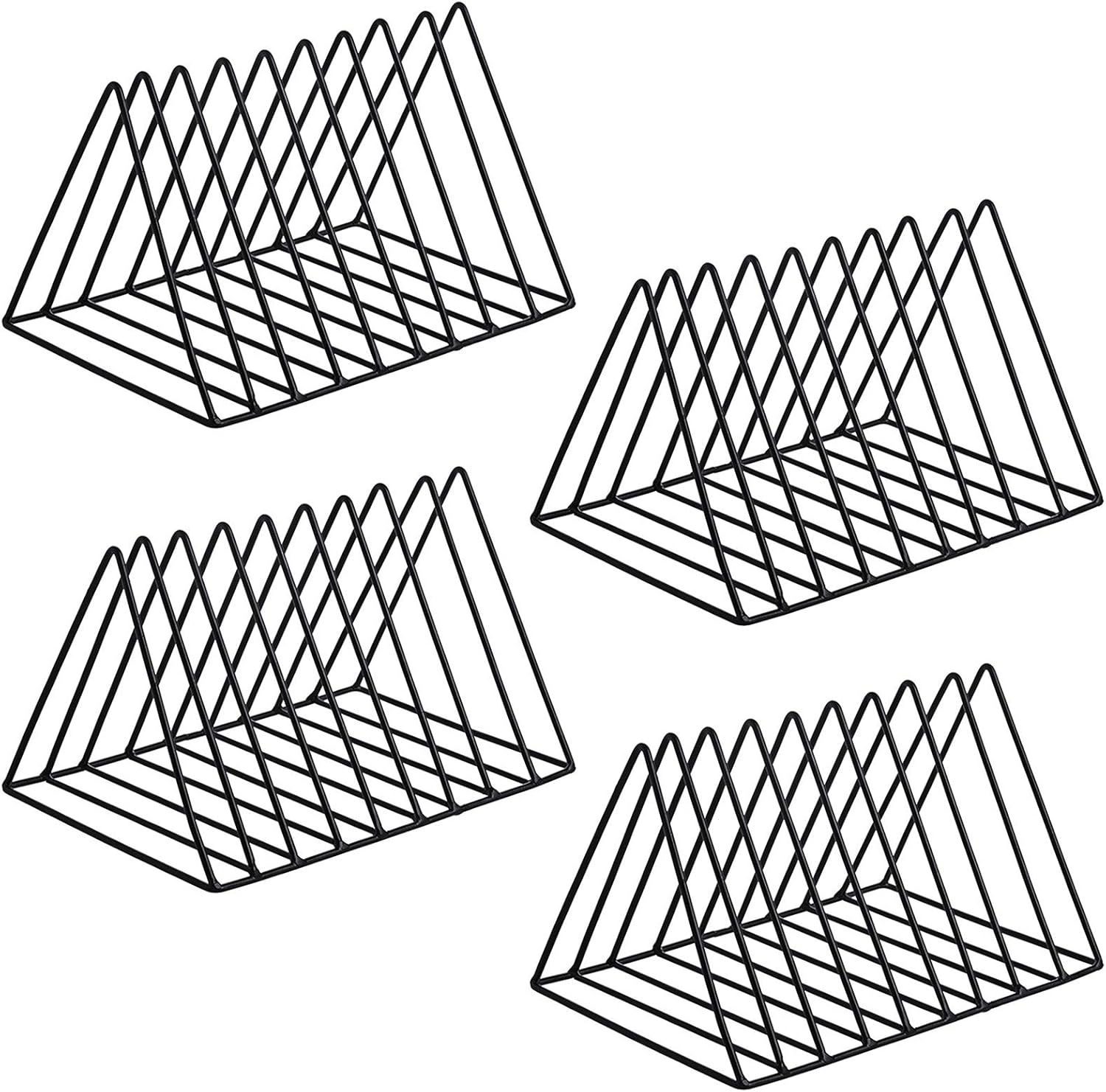 4 Pack Triangle File Storage Holder Racks for Office Organization