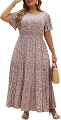Nemidor Plus Size Maxi Dress for Curvy Women - Flattering (Style 2MGP)