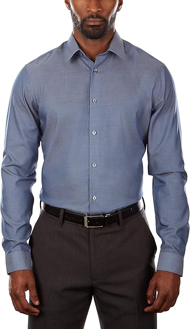 Calvin Klein Men's Slim Fit Non-iron Herringbone Dress Shirt Review