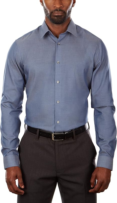 Calvin Klein Men's Slim Fit Non-iron Herringbone Dress Shirt Review