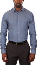 Men's Slim Fit Non-iron Herringbone Dress Shirt - Cotton Comfort
