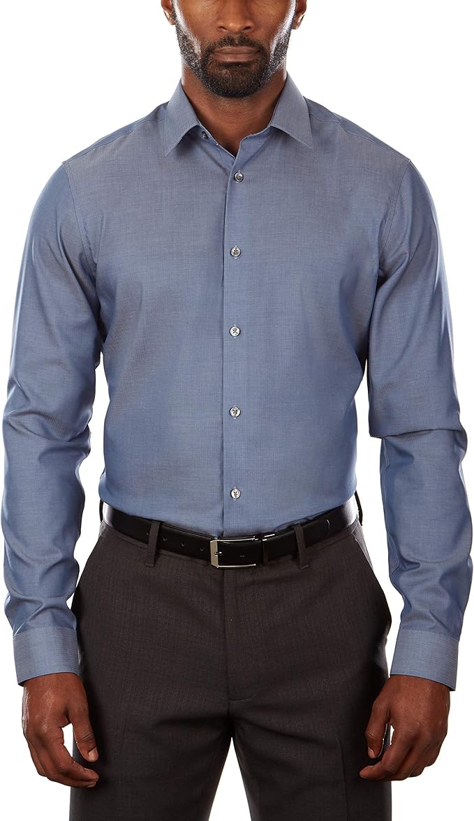Calvin Klein Men's Dress Shirt Slim Fit Non-iron Herringbone Review