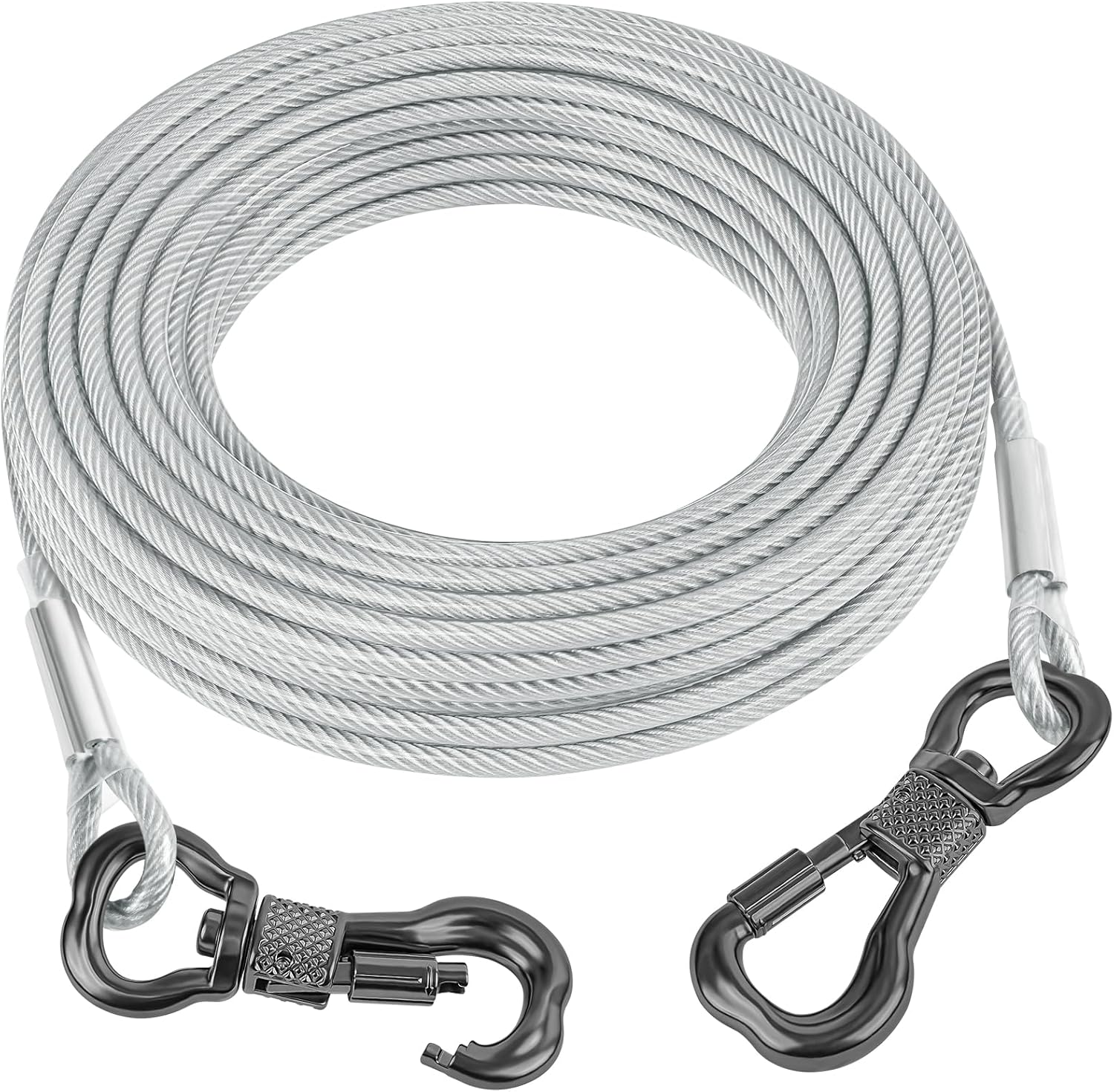 Tresbro 80FT Reflective Tie Out Cable for Dogs Up to 250 Pounds