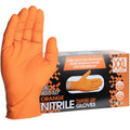 Heavy Duty Disposable Nitrile Gloves Orange 8 mil - Industrial Grip