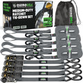 Ratchet Straps Tie Downs 1 in x 15 ft (4-Pack) - Secure Cargo