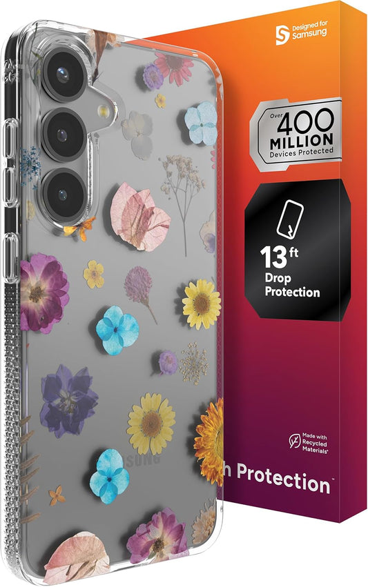 ZAGG Milan Samsung Galaxy S25 Case with Floral Design & Protection