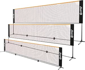 Zicon Portable Tennis Net Set for Badminton, Volleyball, and More