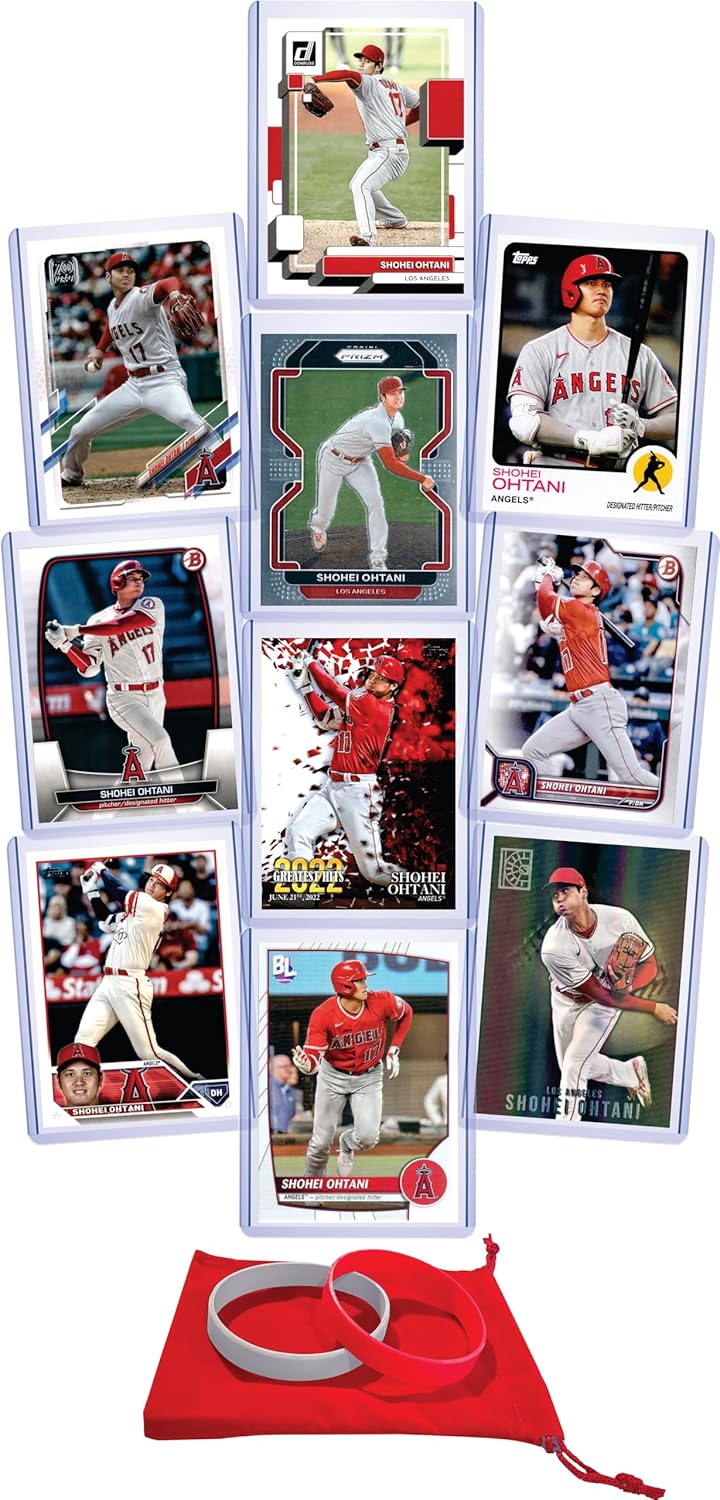 Shohei Ohtani Assorted Baseball Cards Gift Pack for Collectors