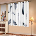 Light Filtering Floral Curtains 52Wx63L - 50% Blackout Vibrant Drapes