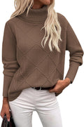 Turtleneck Sweater Women - Cozy Chunky Knit Pullover for Fall Winter