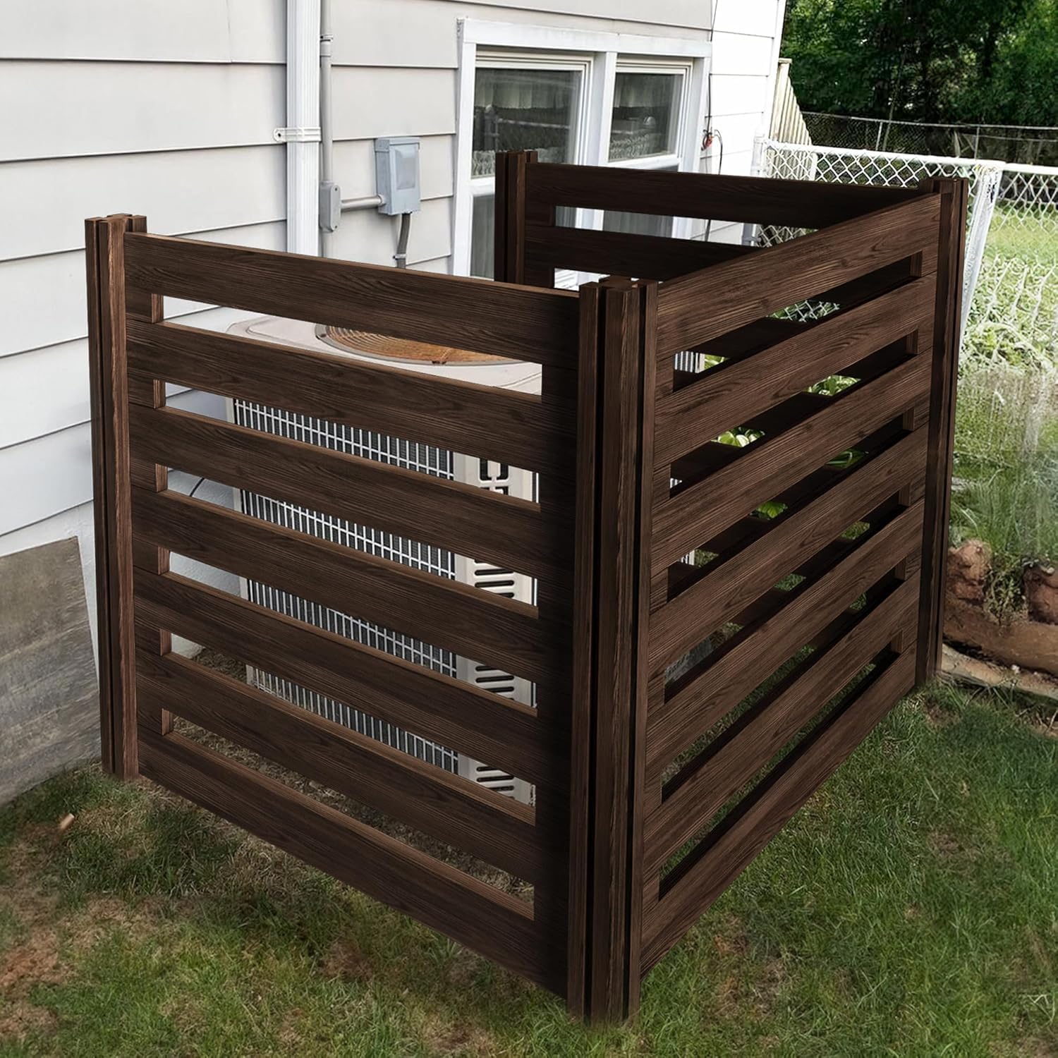 BEIMO Wood Composter Bin Privacy Panels - Outdoor Organization Solution!