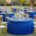 6 Pack Spandex Royal Blue Round Table Cloths for 60 in Table - Wrinkle