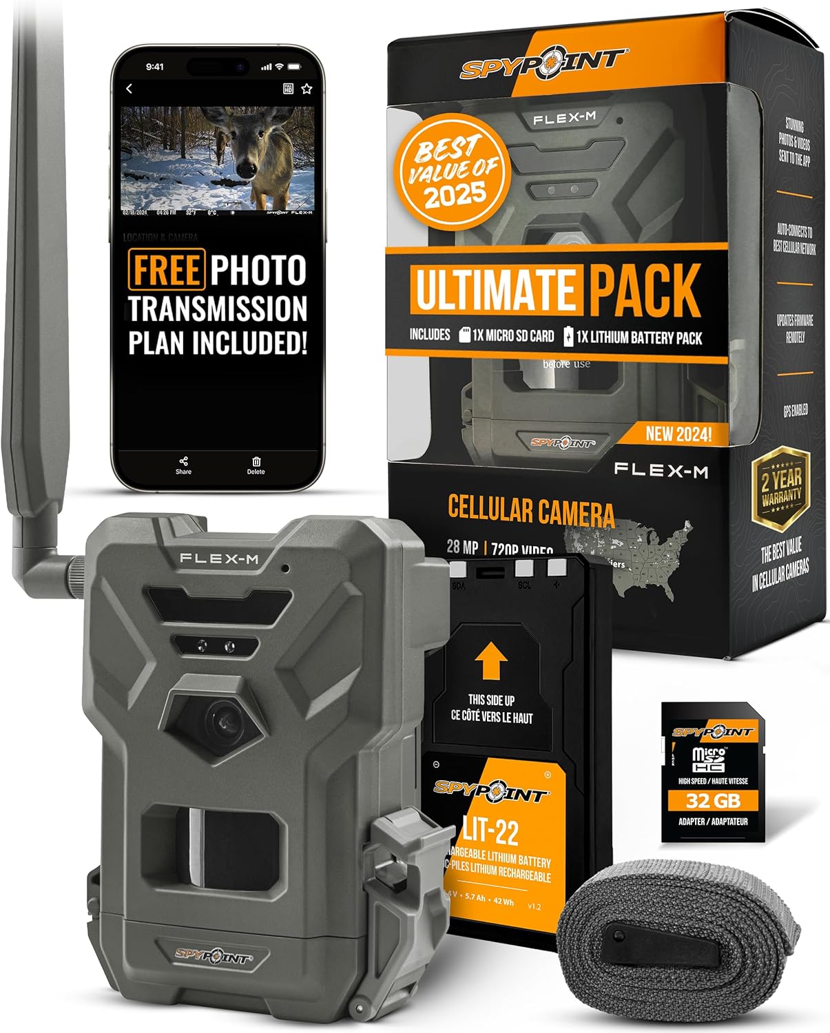 SPYPOINT Flex-M Cellular Trail Camera Pack - Unmatched Value