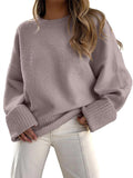 ANRABESS Women's Oversized Fuzzy Knit Pullover Sweater - Cozy Fall in