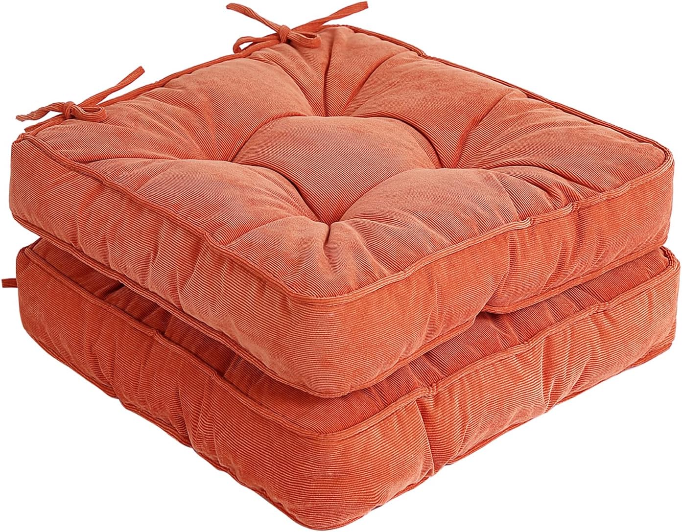 Chair Cushion with Ties for Indoor Outdoor Use - Set of 2
