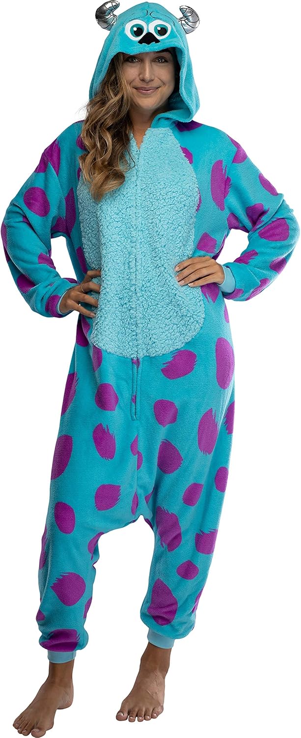 Disney Monsters Inc Sulley Kigurumi Sherpa Fleece Costume Suit