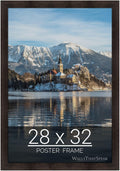 wallsthatspeak 28x32 Espresso Brown Picture Frame for Puzzles Posters