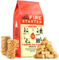 Natural Fire Starters 150 pcs Wood Wool & Wax Rolls - Fast Ignition