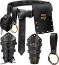 Renaissance Belt Pouch Purse Viking Bracer Hook Set - Costume & Daily