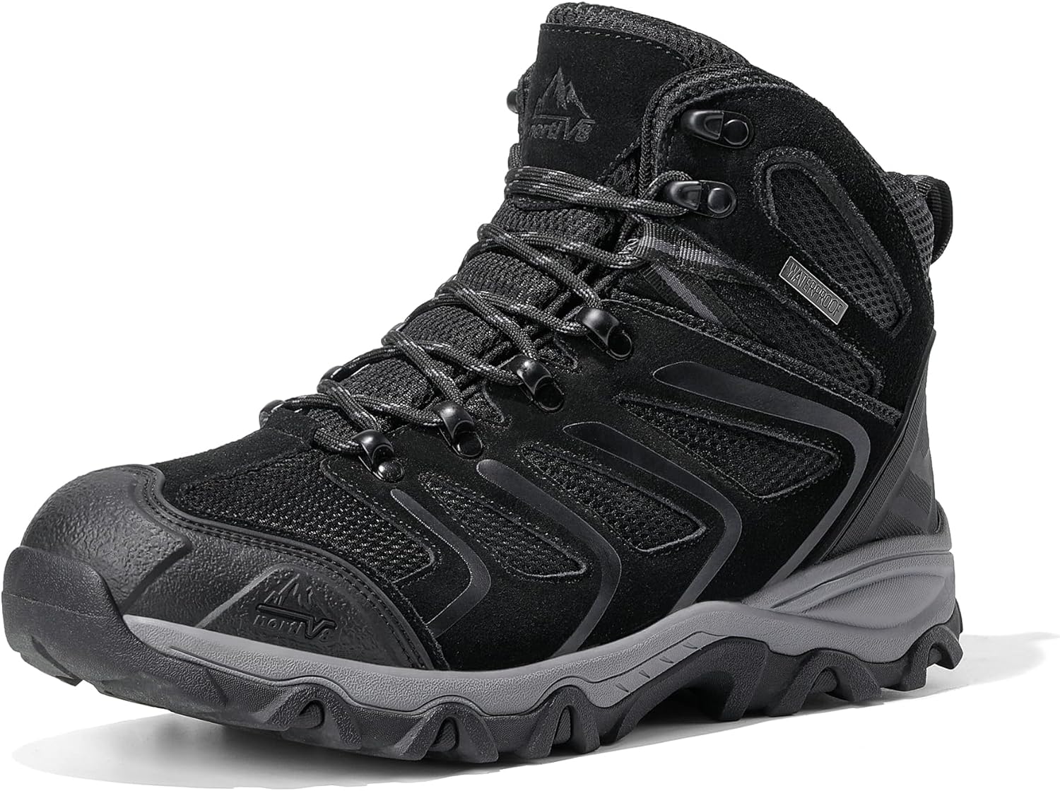NORTIV 8 Men's Ankle High Waterproof Hiking Boots for Comfort