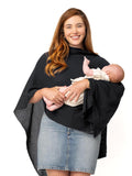 Nursing Cover Black One Size - The Cocoon Newborn Nursing Cover