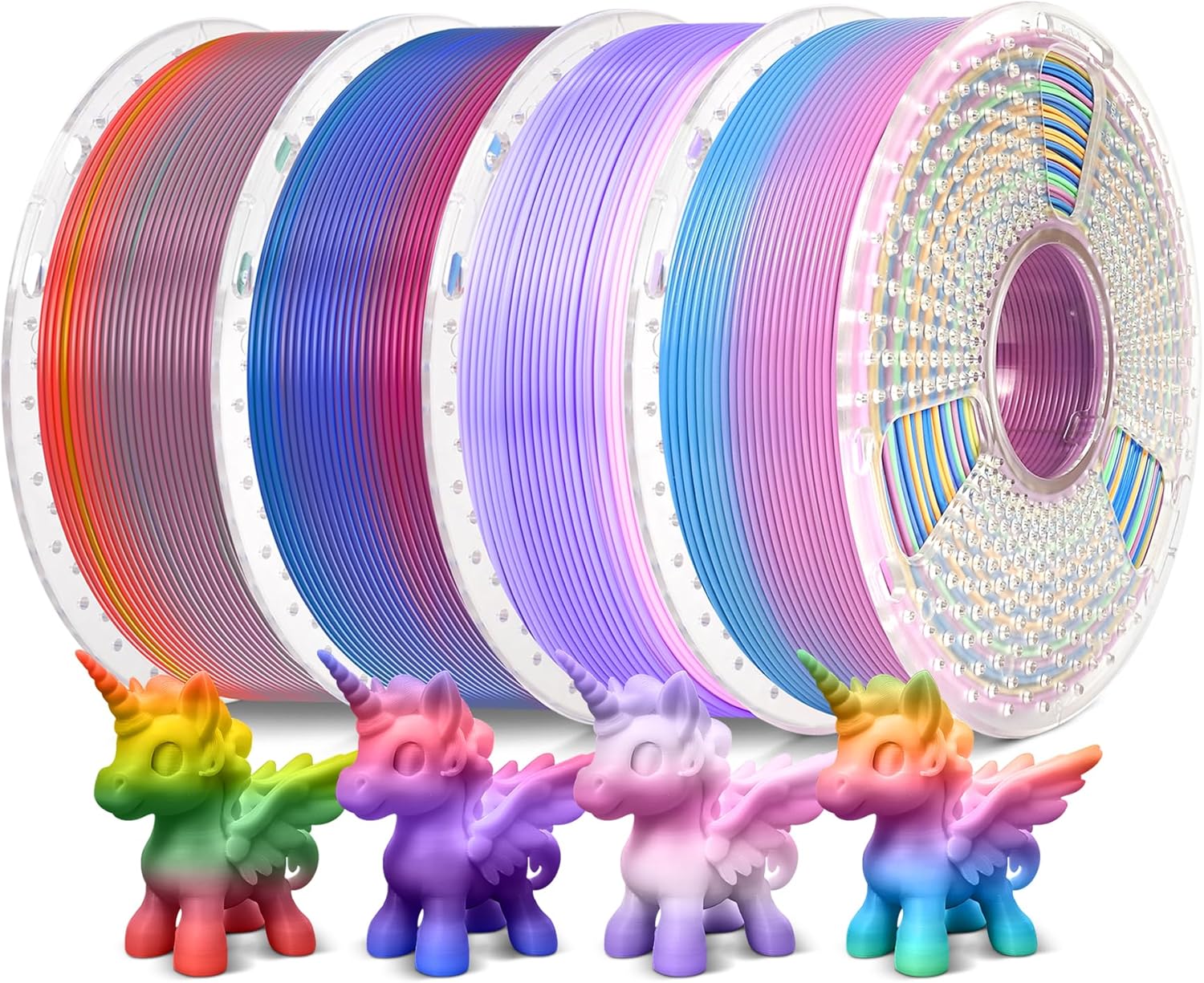 SUNLU Rainbow PLA Filament Bundle for Stunning 3D Prints