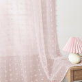 Guken Sheer Curtains 80 in Length 2 Panel Set - Light Filtering Pom