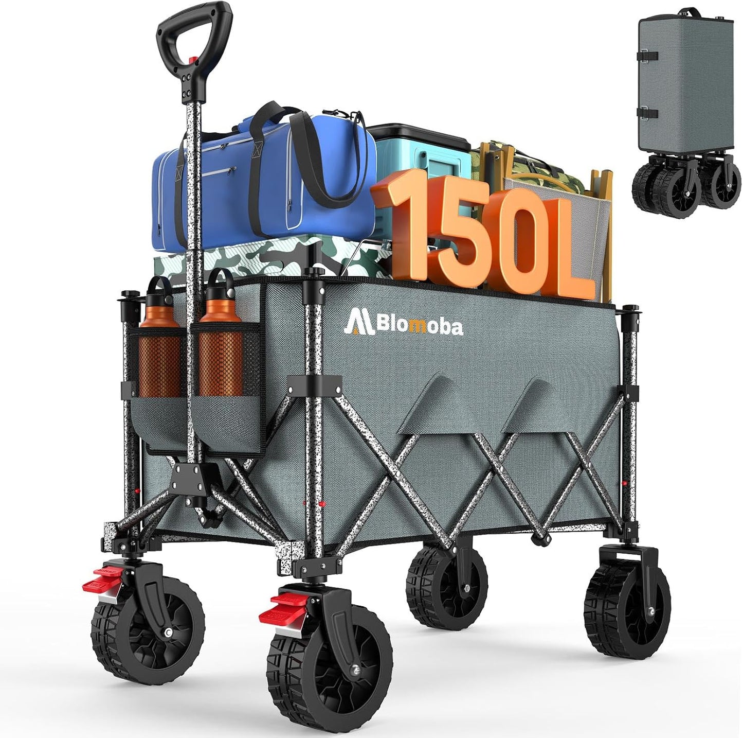 Collapsible Wagon Cart for Beach, Camping, and Grocery Needs
