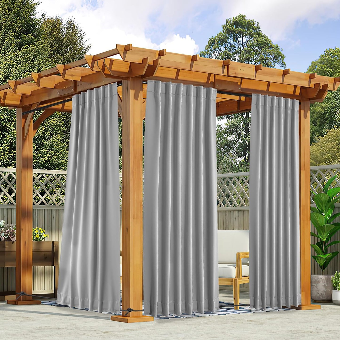 NICETOWN Waterproof Outdoor Curtains for Privacy and Style