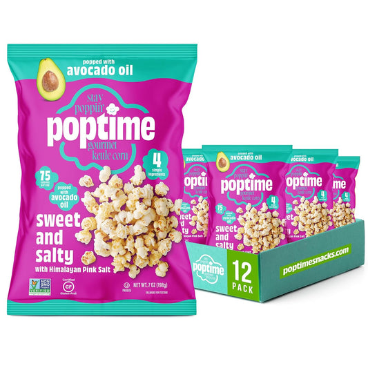 Poptime Sweet & Salty Kettle Corn Snack Bags - Healthy Treats