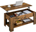 Yaheetech Lift Top Coffee Table 47.5in - Storage and Dining Surface