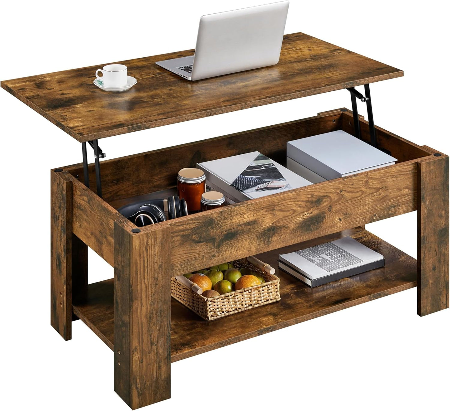 Yaheetech Lift Top Coffee Table with Hidden Storage Compartment