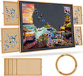 TEAKMAMA 1500 Piece Rotating Puzzle Board with 4 Drawers & Cover