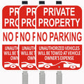 (3 Pack) Lxysign Large Private Property No Parking Sign with Stake