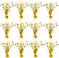 Metallic Foil Spray Star Table Centerpieces 12 Pack - Gold burst decor